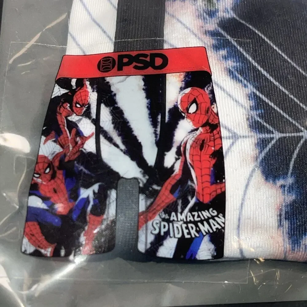 PSD Mens Marvel Spiderman Boxer Briefs XL Tie Dye‎ Underwear 423180195 New